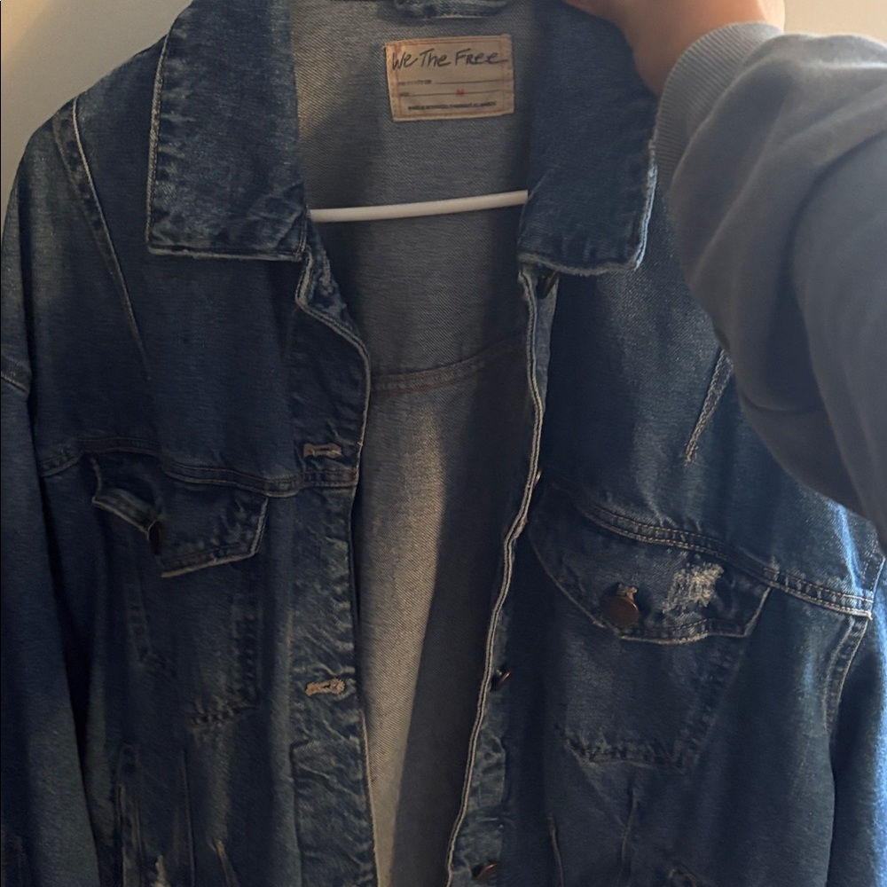 Free people All In distressed denim jacket - Picture 4 of 8